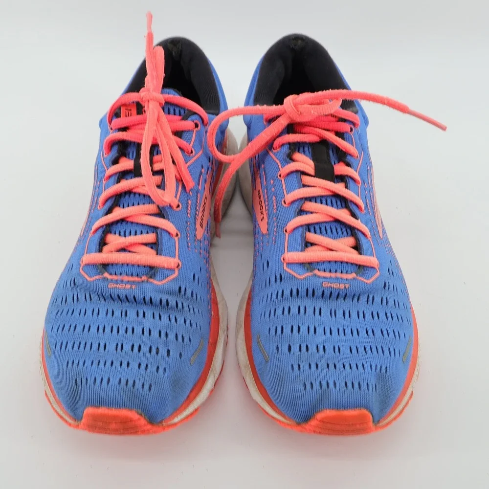 Brooks Ghost 13 Womens‎ Blue Coral Running Shoes Size 12 B Medium